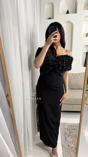 فستان سهره بتدخيلة ورود انيقة