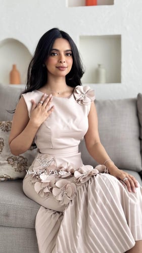 فستان ناعم للعيد كسرات