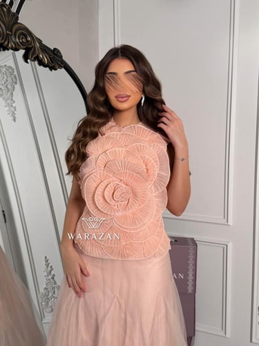 طقم بقصة ورده من الصدر و بتل