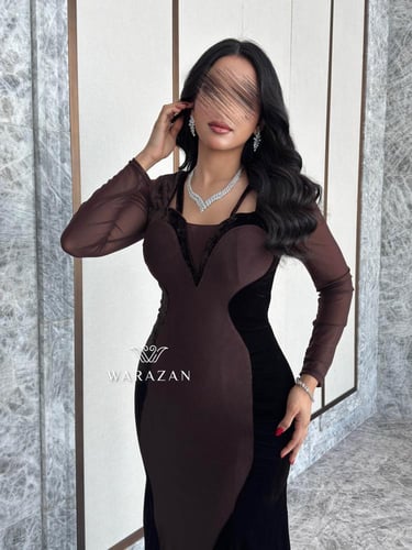 فستان ماسك بتدخيلة مخمل