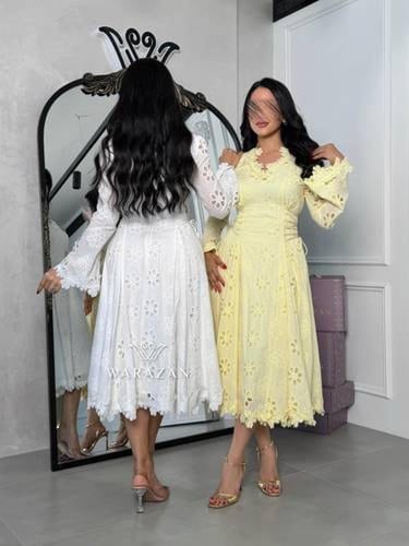 فستان ميد بقصة من الخصر