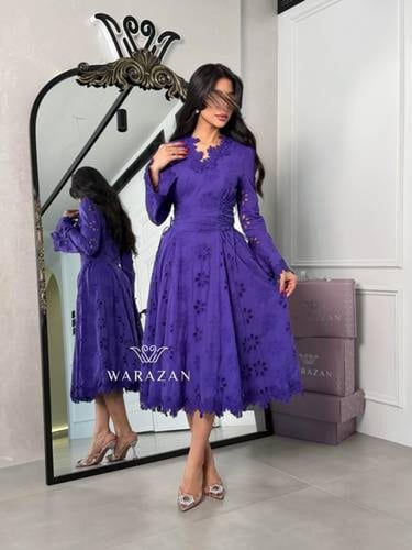 فستان ميد بقصة من الخصر