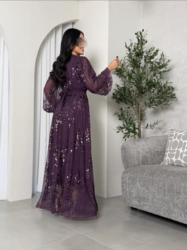 فستان بترتر و بحزام من الخصر