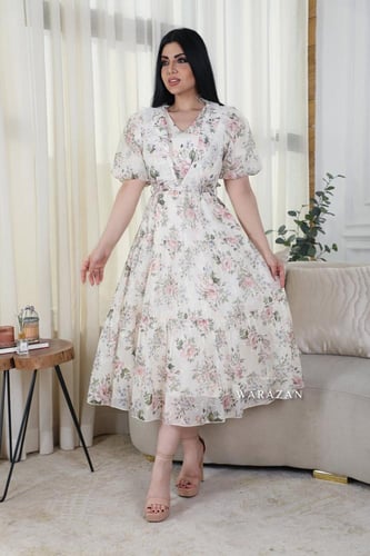 فستان مشجر ميد ب ريش من الصدر