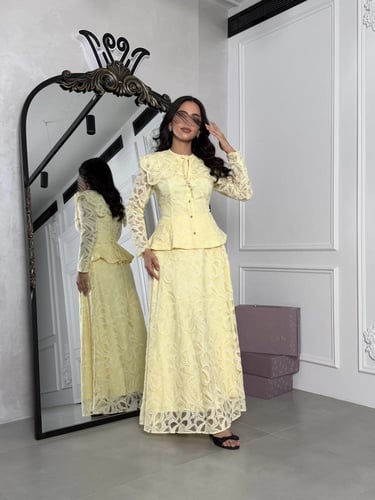 طقم دانتيل بتدخيلة ترتر و لول