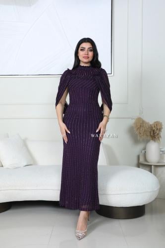 فستان ناعم بقصة من الكتف