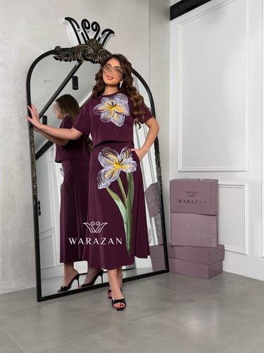 طقم انيق برسم وردة