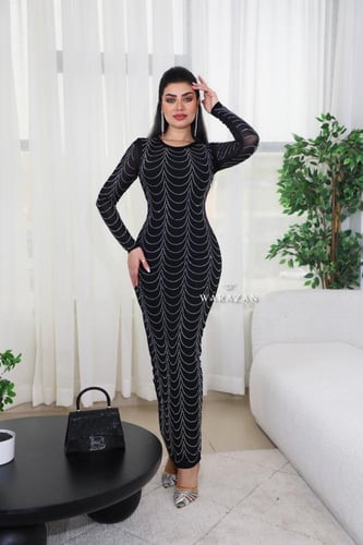 فستان ماسك بكرستال