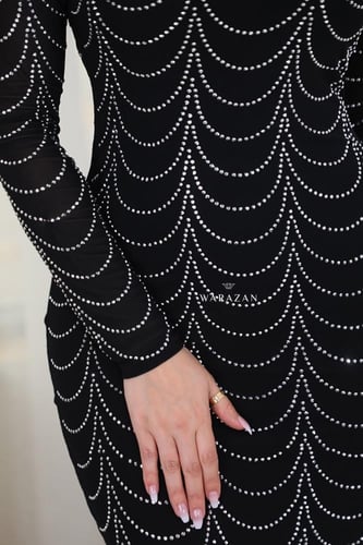 فستان ماسك بكرستال