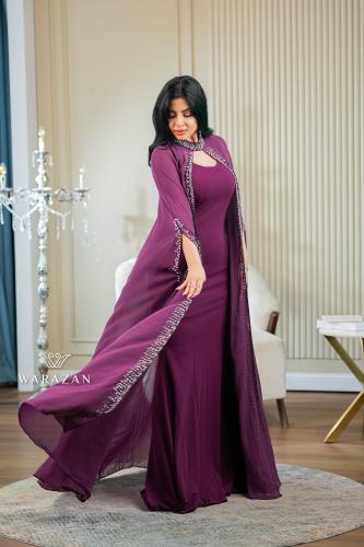 فستان سهرة مخمل قطعتين للخطوبة