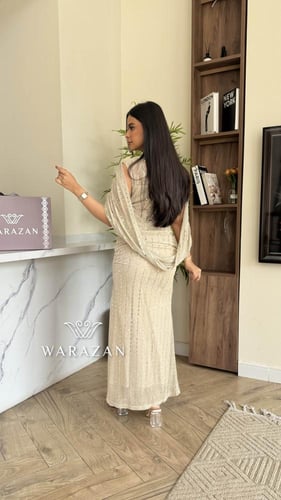 فستان ناعم ماسك بقصة من الكتف