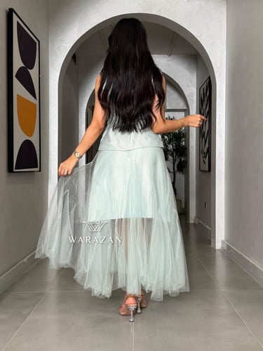 طقم بقصة ورده من الصدر و بتل