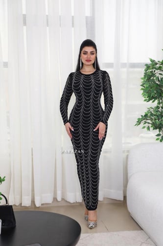 فستان ماسك بكرستال