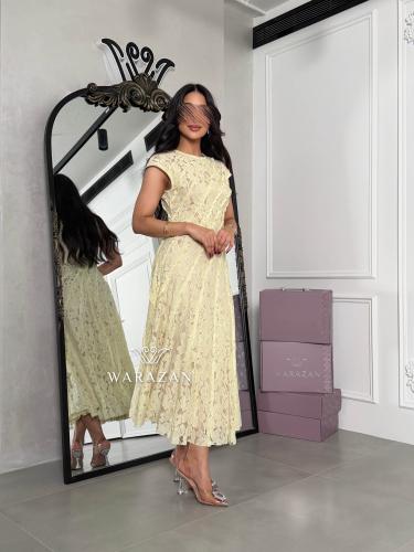 فستان انيق مبطن و بدانتيل