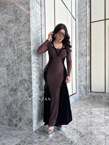 فستان ماسك بتدخيلة مخمل