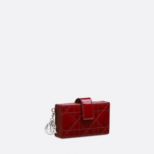 MINI LADY DIOR WALLET Red