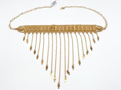 عقد ذهب مزنط رمش العروس عيار 21 الوزن 15.67 جرام