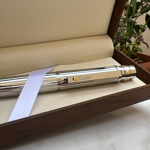 قلم كارتير فضي مذهب