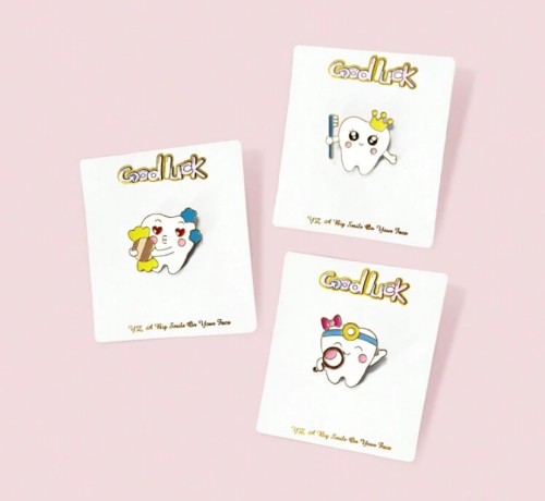 3 قطع دبوس بروش أسنان