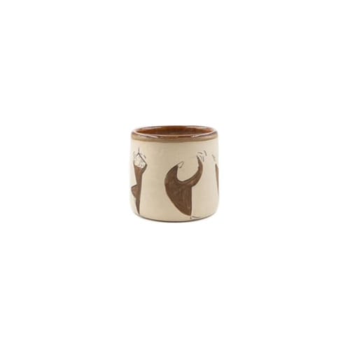 كوب يوقا طين ابيض