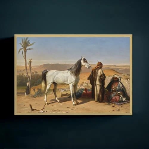 لوحة عربي في الصحراء