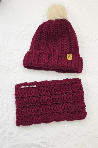 قبعة ومدفي رقبة قطن سميك