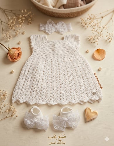 طقم الفستان الأبيض