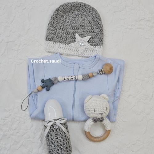 طقم مواليد ولادي 5قطع