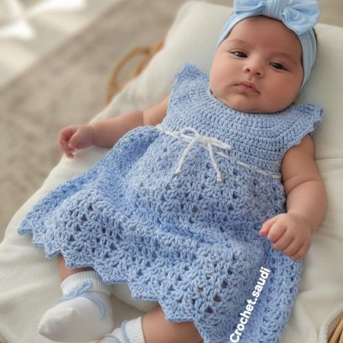 فستان مواليد سماوي