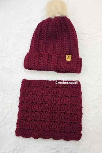 قبعة ومدفي رقبة قطن سميك