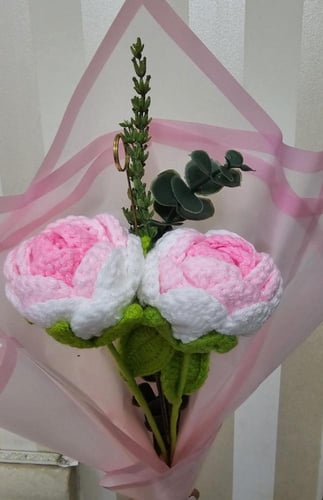 باقة وردتين جوري