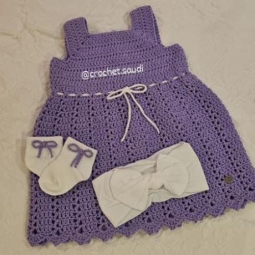 فستان مواليد بنفسجي