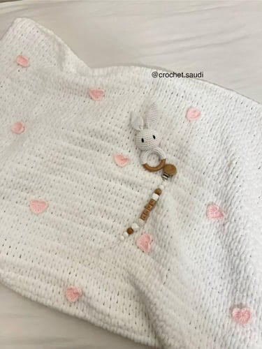 بطانية القلوب مخمل