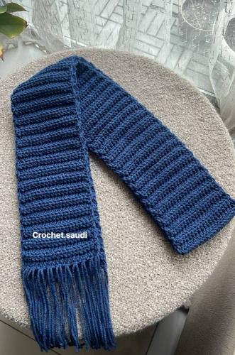 شال رجالي أزرق