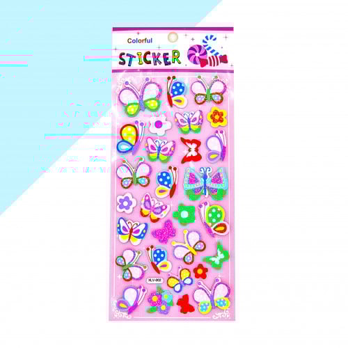 ستكرات فراشات بألوان زاهية