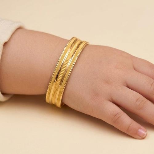 غوايش عريضة اطفال ذهب عيار 21 | الوزن 5.96 جرام |...