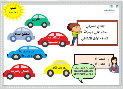 ملف تفاعلي لمادة لغتي أول ابتدائي
