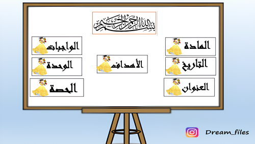 تنظيم السبورة لفصل الأميرات