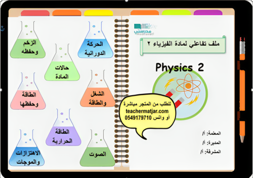الانتاج المعرفي لمادة الفيزياء 2 مقررات