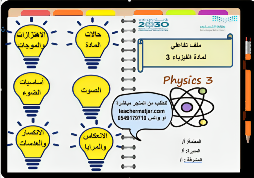 الانتاج المعرفي لمادة الفيزياء 3