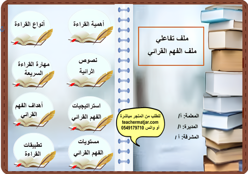 ملف الفهم القرائي لسادس ابتدائي ملف تفاعلي
