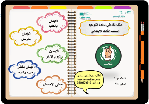 الانتاج المعرفي لمادة الاسلامية ثالث ابتدائي
