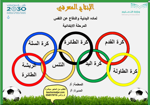 الانتاج المعرفي لمادة البدنية ابتدائي