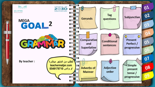 الانتاج المعرفي لمادة الانجليزي Mega goal 2