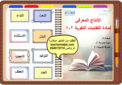 الإنتاج المعرفي لمادة الكفايات اللغوية الصف الثاني...