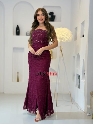 فستان توب مطرز