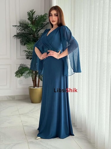 فستان اكمام شيفون