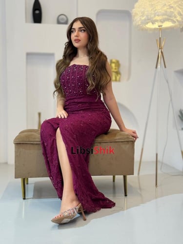 فستان توب مطرز