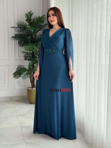 فستان اكمام شيفون