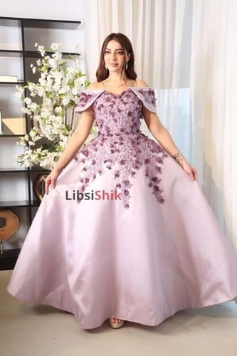 فستان مورد اكمام اوف شولدر